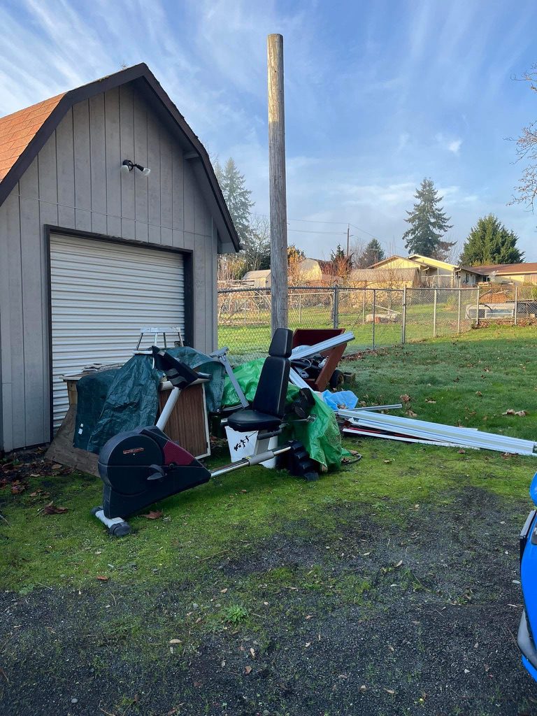 Pile of leftover project junk and time to let it go items in Sandy Oregon