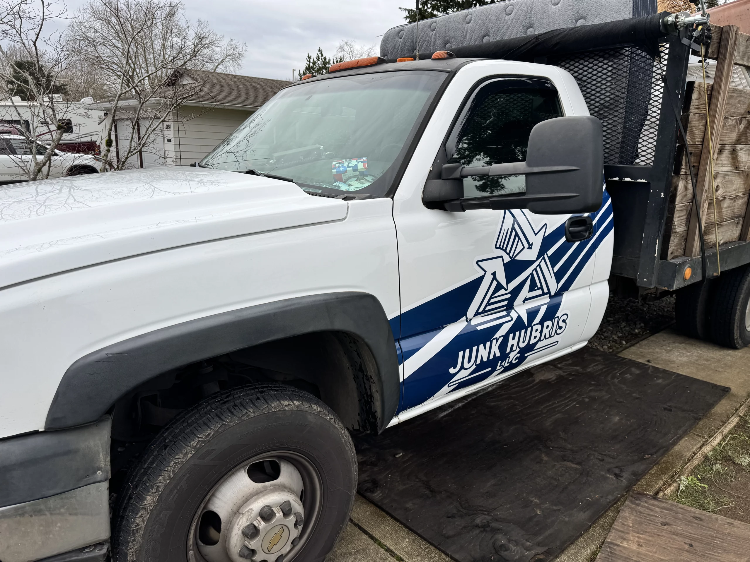 Junk removal specials Portland - Junk Hubris truck ready for hauling